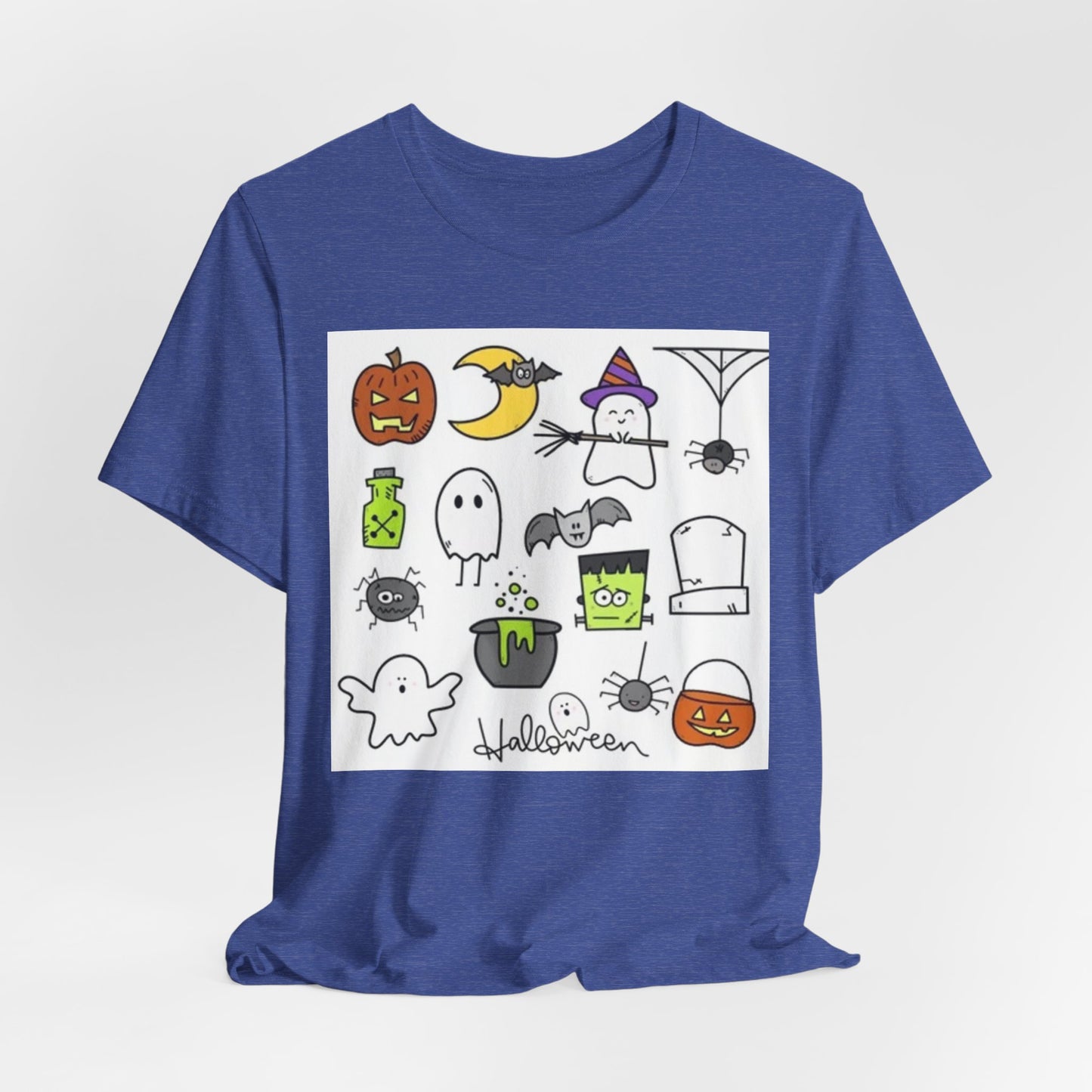 Halloween Doodle Tee — Cute Trick-or-Treat Ghosts, Pumpkins & Monsters Shirt