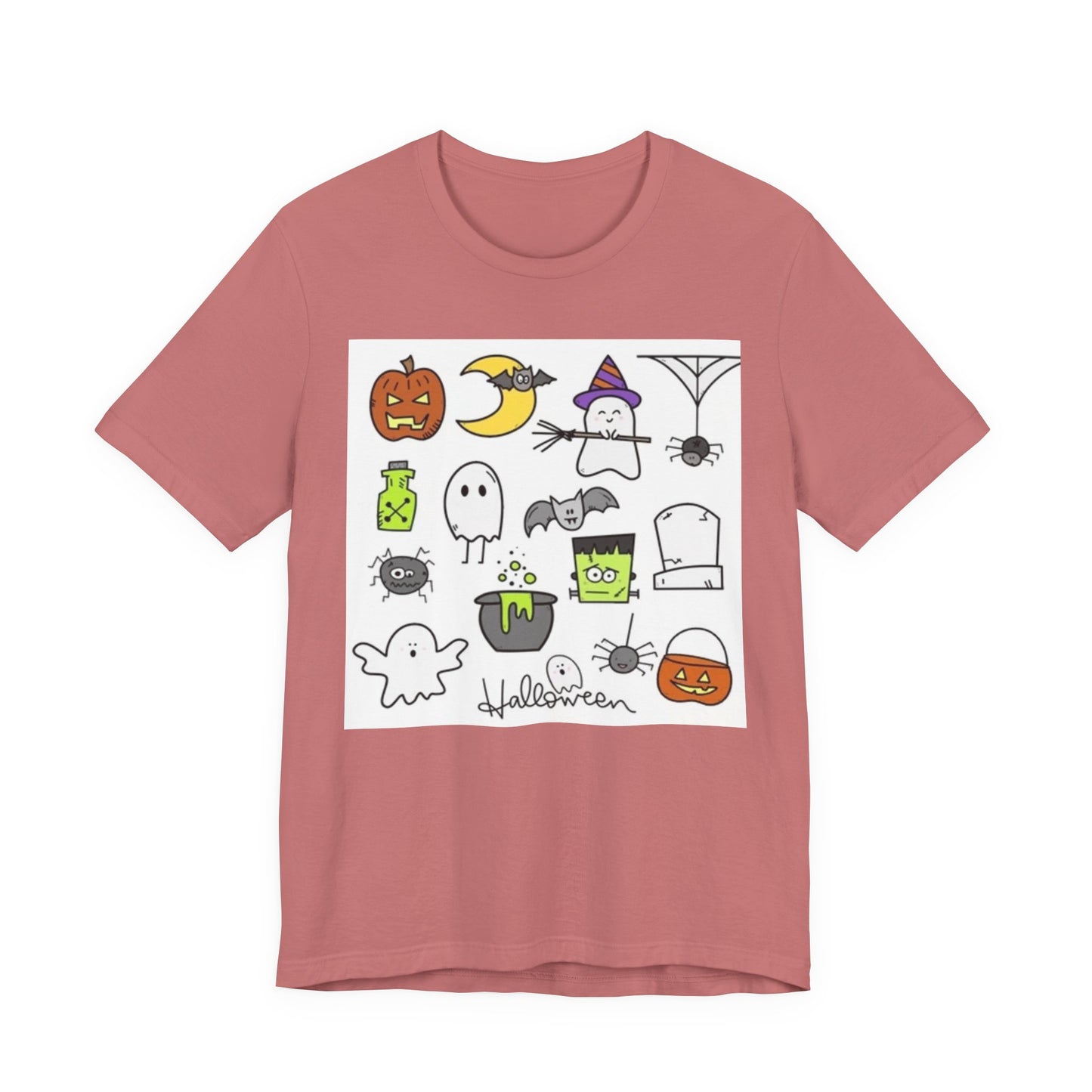 Halloween Doodle Tee — Cute Trick-or-Treat Ghosts, Pumpkins & Monsters Shirt