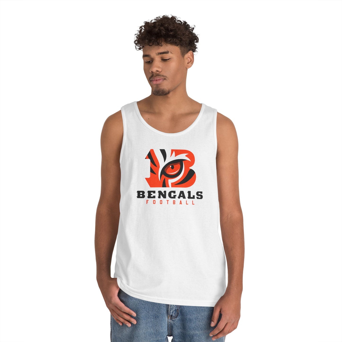 Bengals Football Tank Top — Tiger Eye Team Fan Muscle Tee