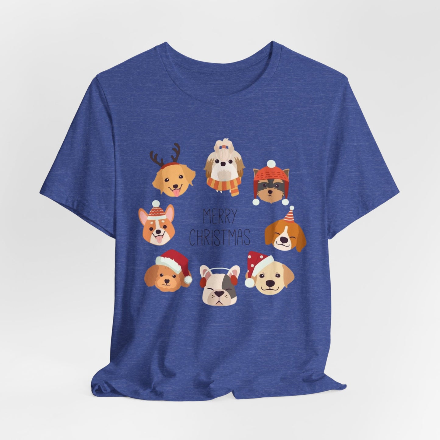 Christmas Puppy Faces T-Shirt — Merry Christmas Cute Dog Holiday Tee