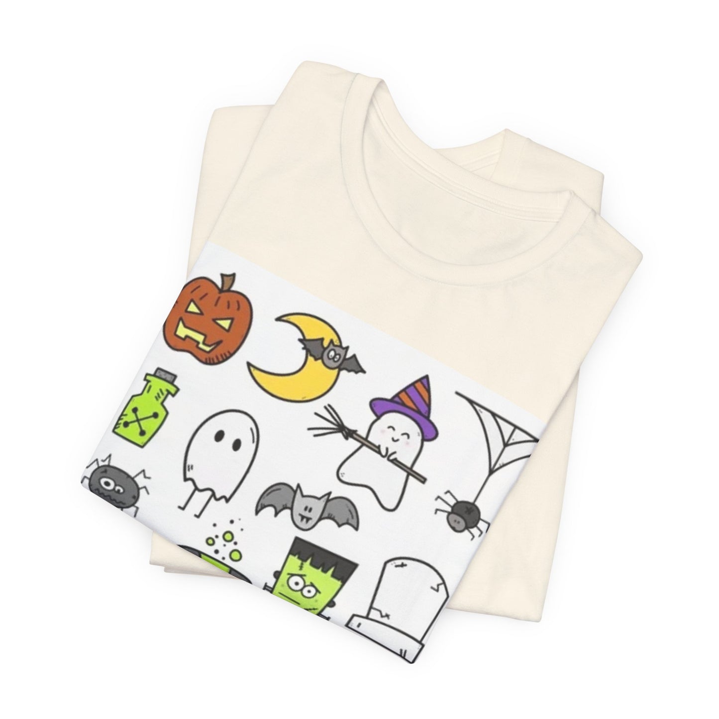 Halloween Doodle Tee — Cute Trick-or-Treat Ghosts, Pumpkins & Monsters Shirt