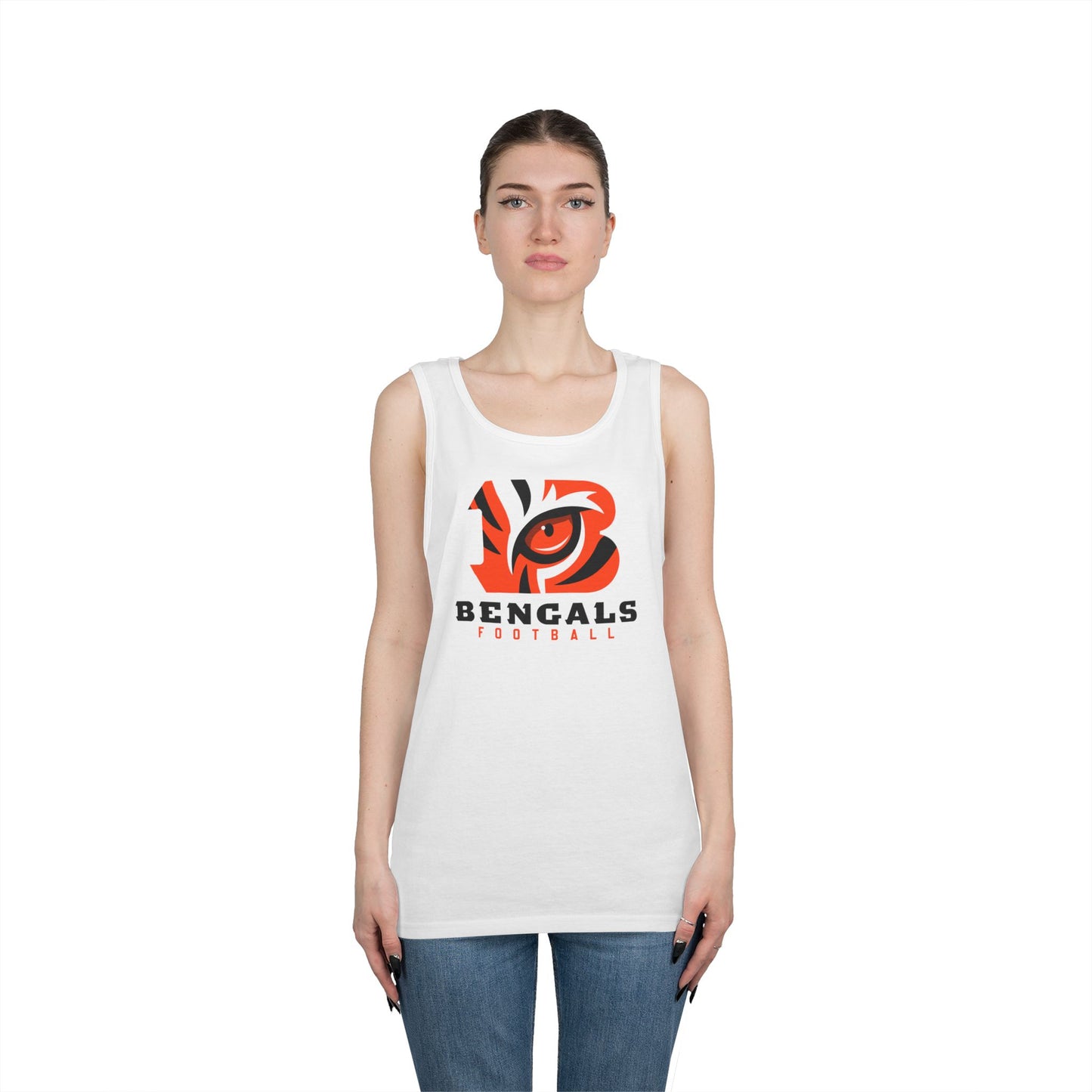 Bengals Football Tank Top — Tiger Eye Team Fan Muscle Tee