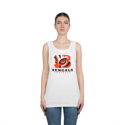 Bengals Football Tank Top — Tiger Eye Team Fan Muscle Tee