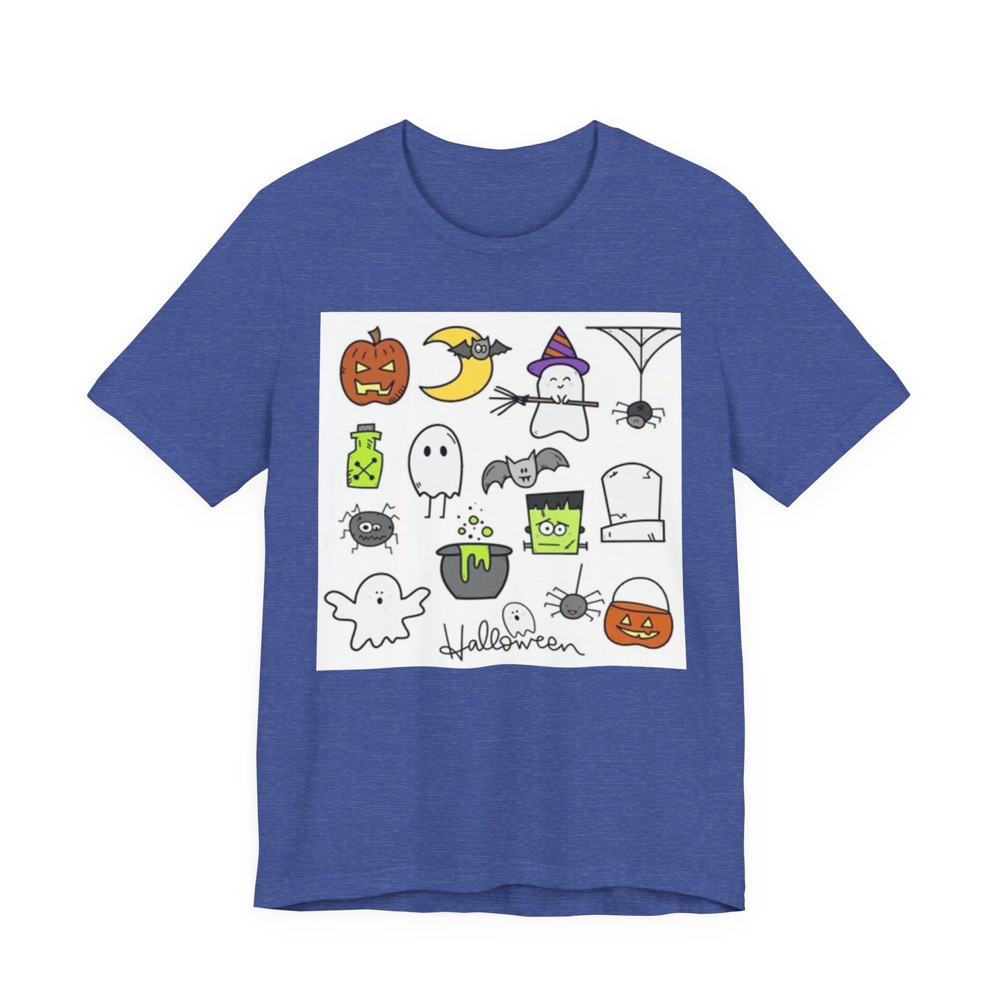Halloween Doodle Tee — Cute Trick-or-Treat Ghosts, Pumpkins & Monsters Shirt