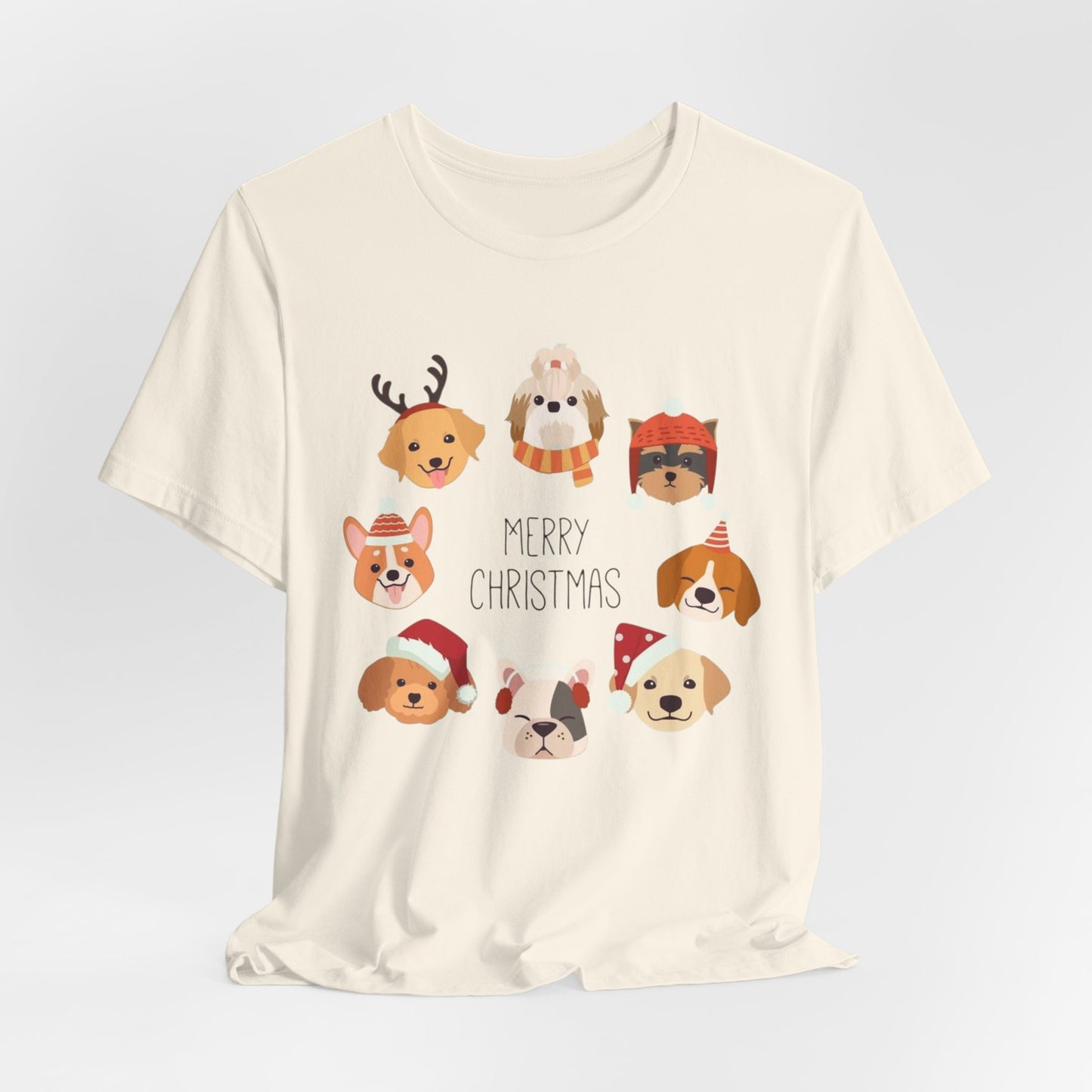 Christmas Puppy Faces T-Shirt — Merry Christmas Cute Dog Holiday Tee