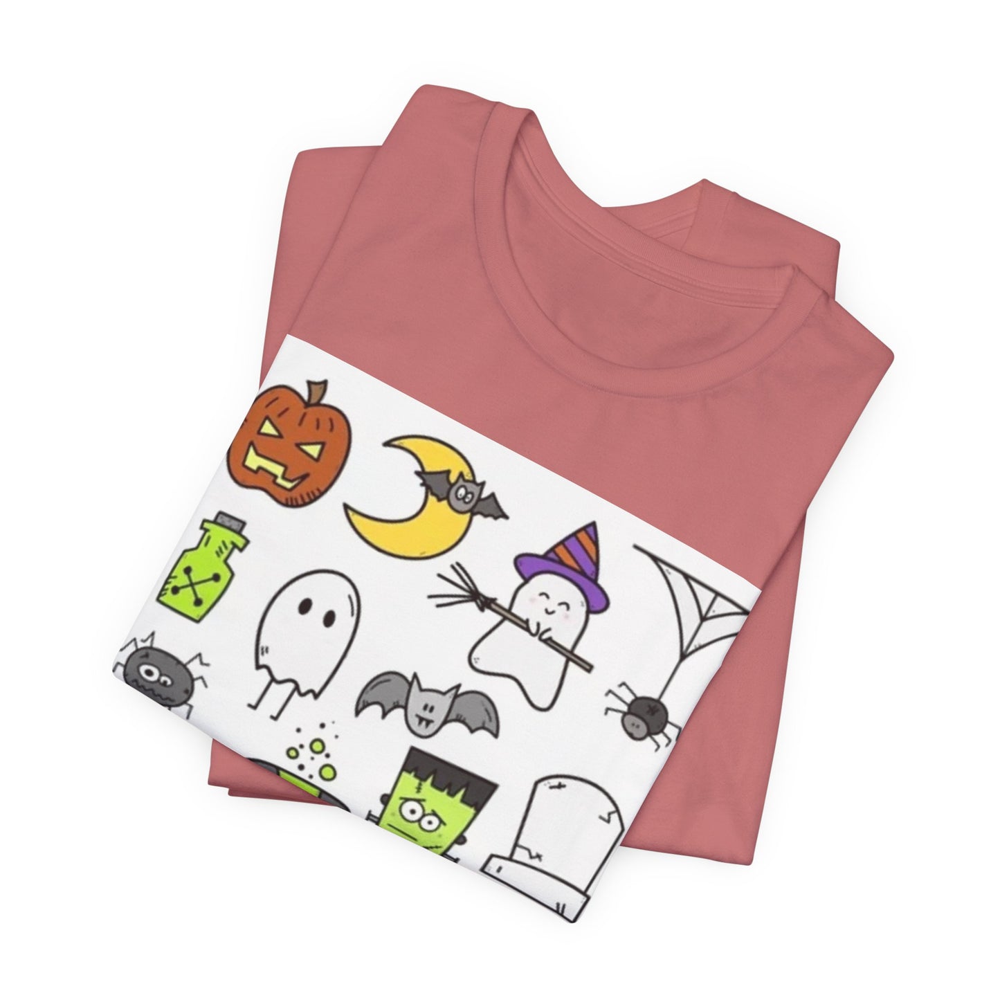 Halloween Doodle Tee — Cute Trick-or-Treat Ghosts, Pumpkins & Monsters Shirt