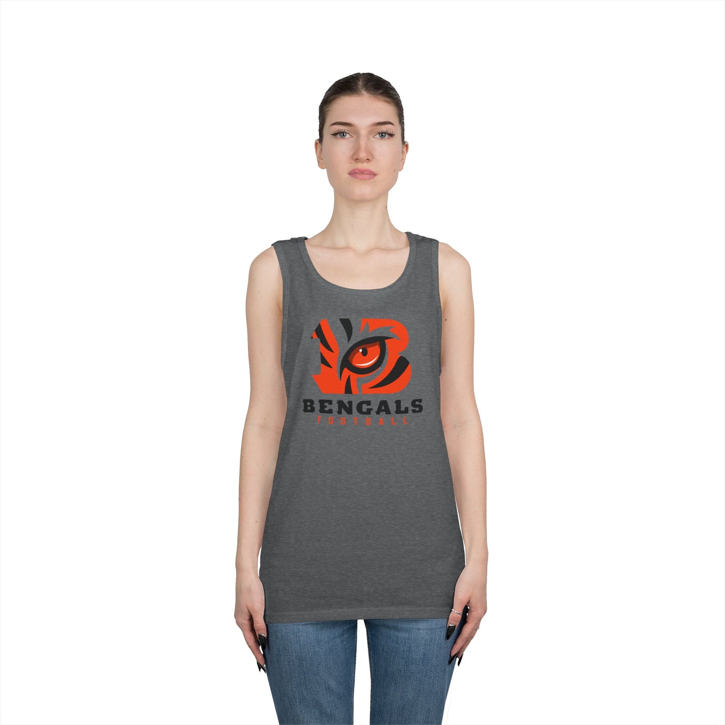 Bengals Football Tank Top — Tiger Eye Team Fan Muscle Tee