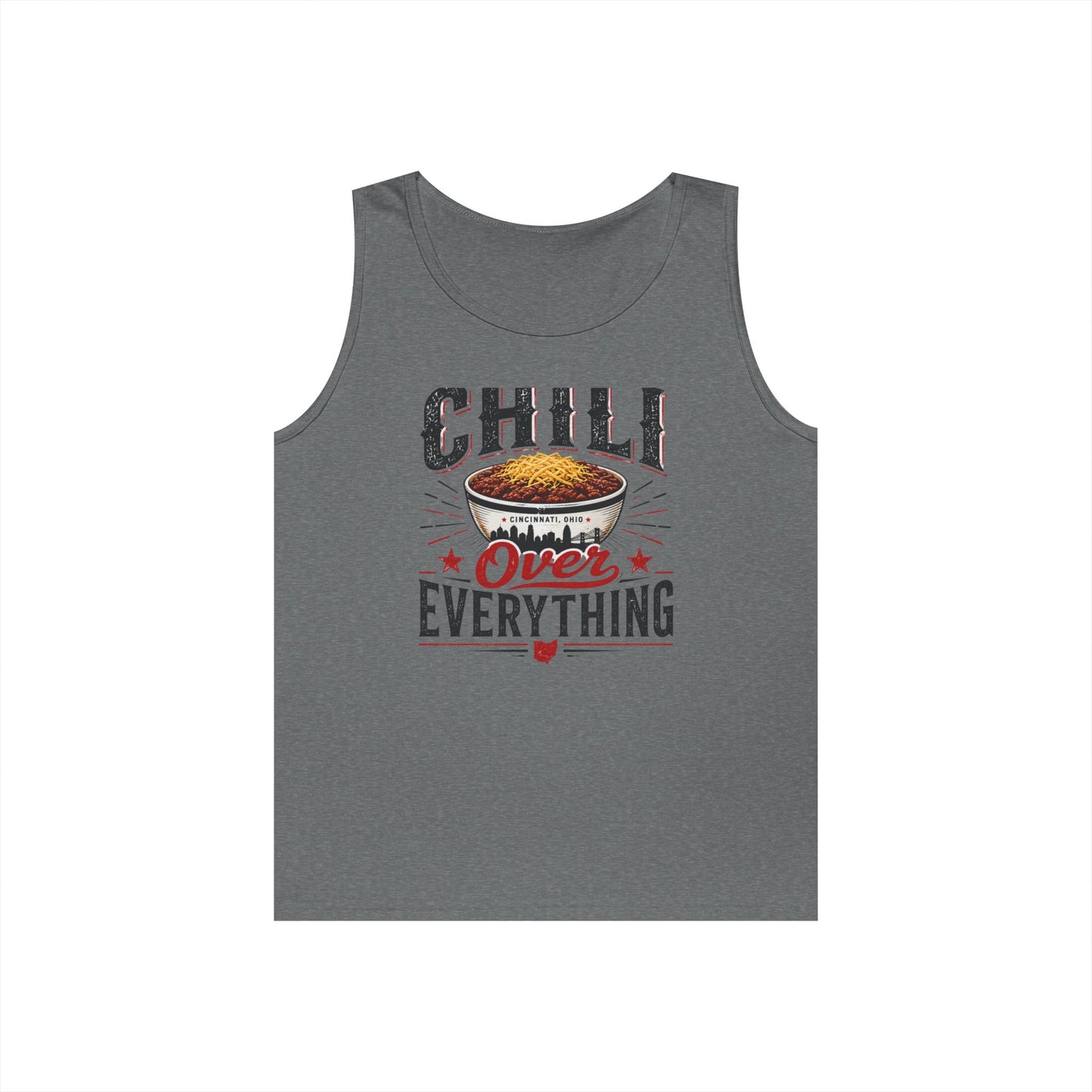 Chili Over Everything Tank Top — Funny Chili Lover Cooking Tee