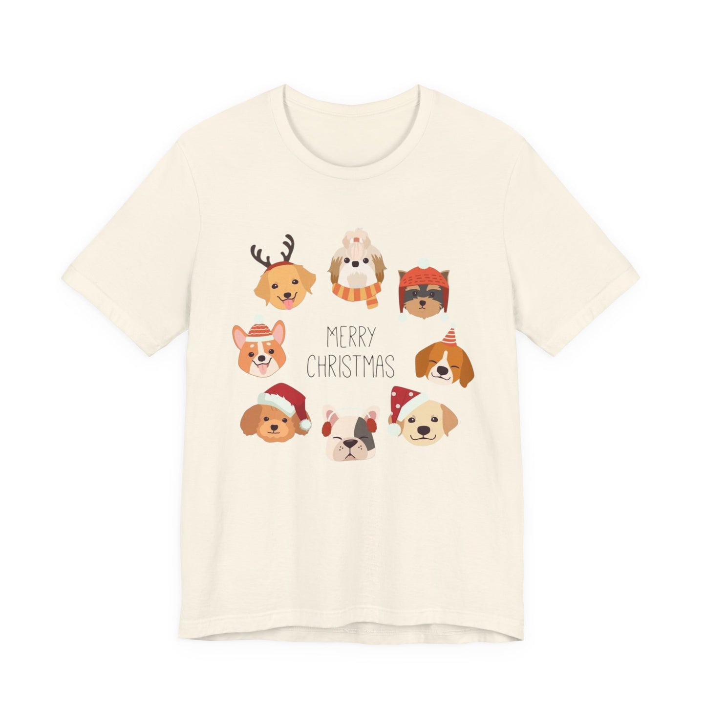 Christmas Puppy Faces T-Shirt — Merry Christmas Cute Dog Holiday Tee