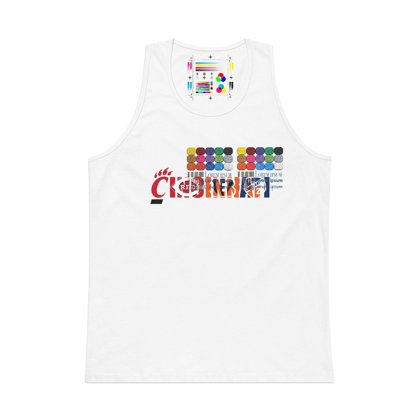 Colorful Graphic Tank Top — 'Cincinnati' Typography with Vibrant Paint-Splash Design