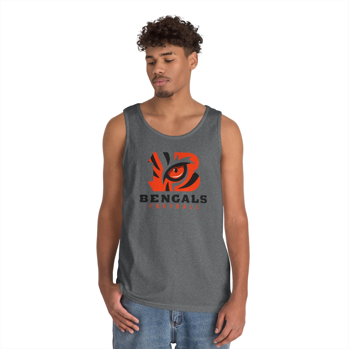 Bengals Football Tank Top — Tiger Eye Team Fan Muscle Tee