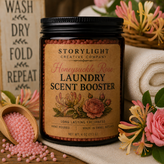 Honeysuckle Rose Laundry Scent Booster 4oz | HONEYSUCKLE * ROSE | Epson Salt & Baking Soda | Storylight Creative Co