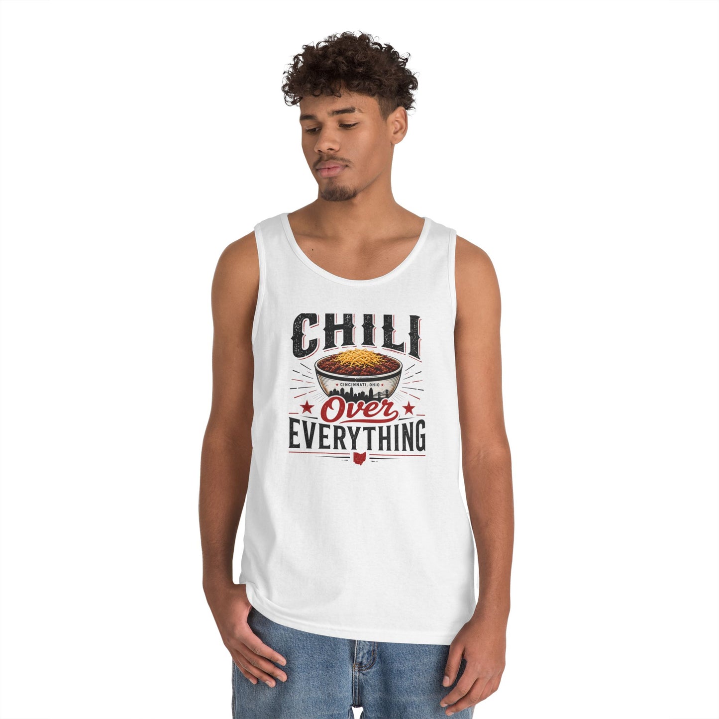 Chili Over Everything Tank Top — Funny Chili Lover Cooking Tee