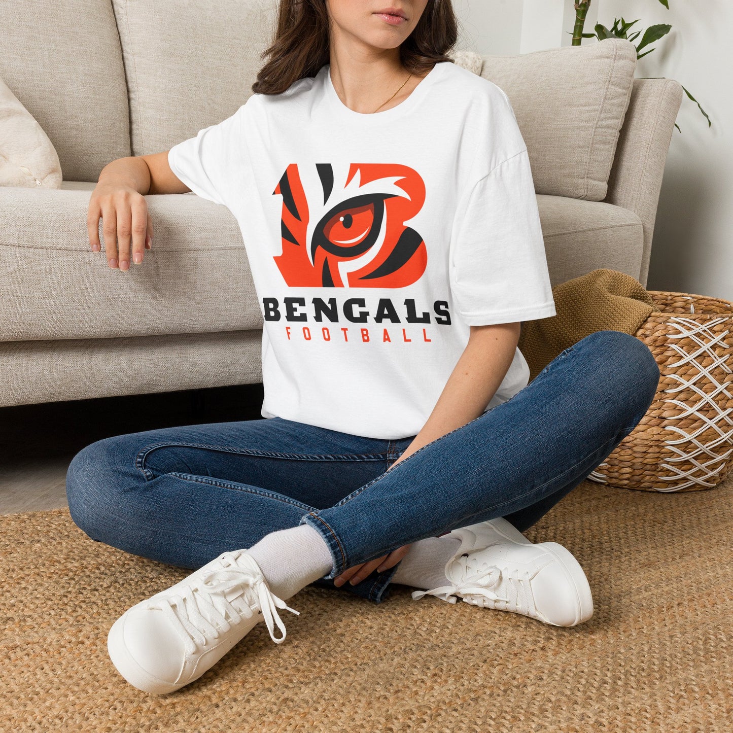 Bengals Eye T-Shirt — Bold Orange & Black Football Tee