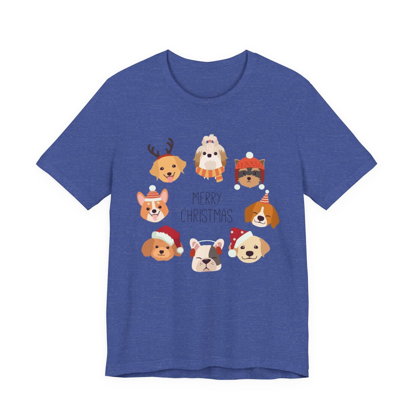 Christmas Puppy Faces T-Shirt — Merry Christmas Cute Dog Holiday Tee