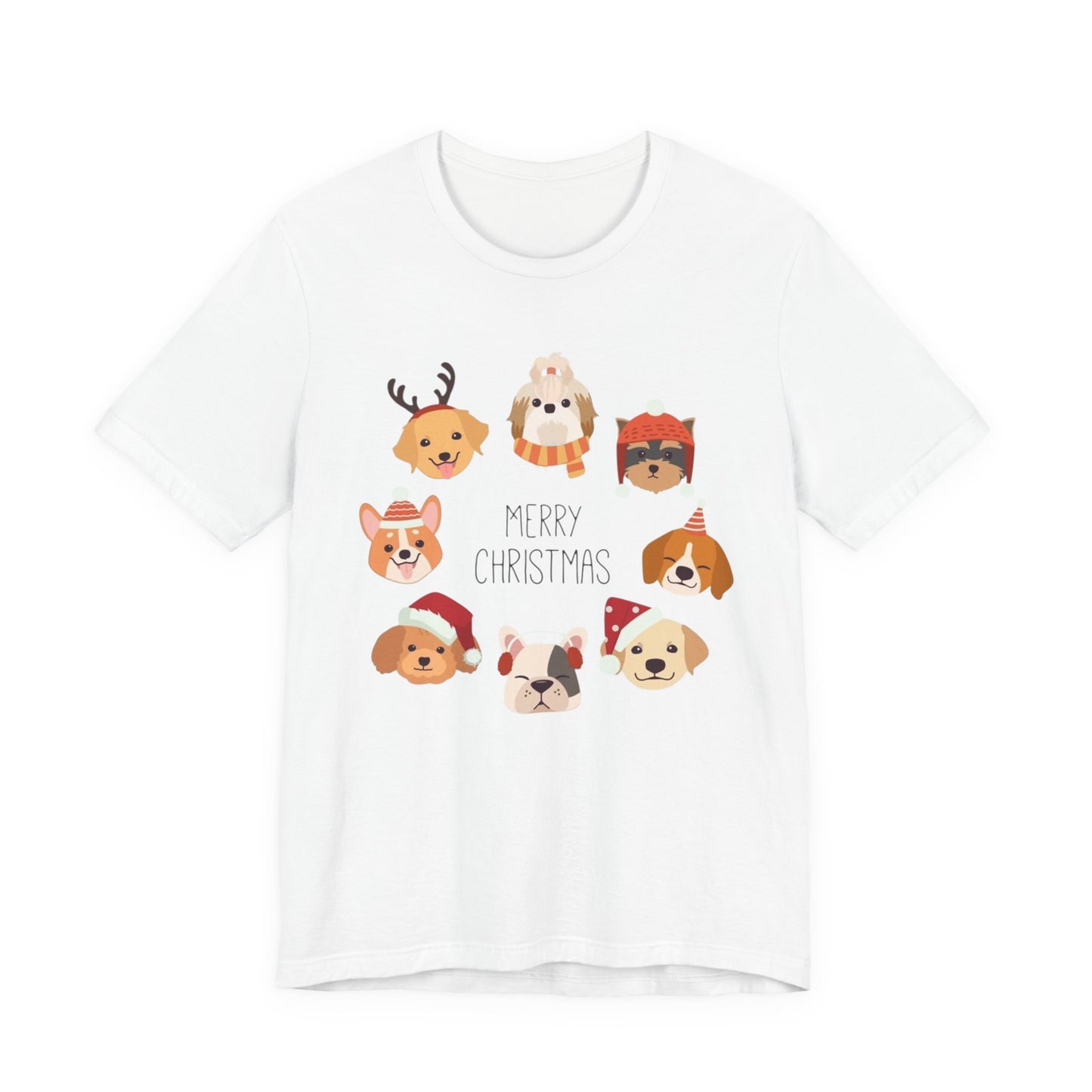 Christmas Puppy Faces T-Shirt — Merry Christmas Cute Dog Holiday Tee