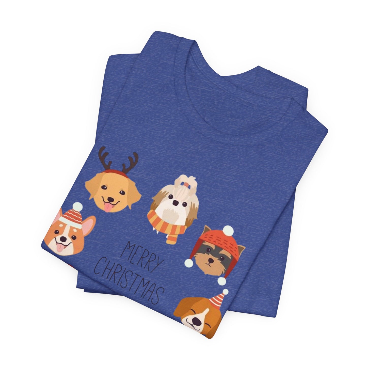 Christmas Puppy Faces T-Shirt — Merry Christmas Cute Dog Holiday Tee