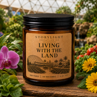 Living With The Land Candle 9oz & 12oz | BASIL * SAGE * PEPPERMINT | Soy Coconut Candle | Storylight Creative Co