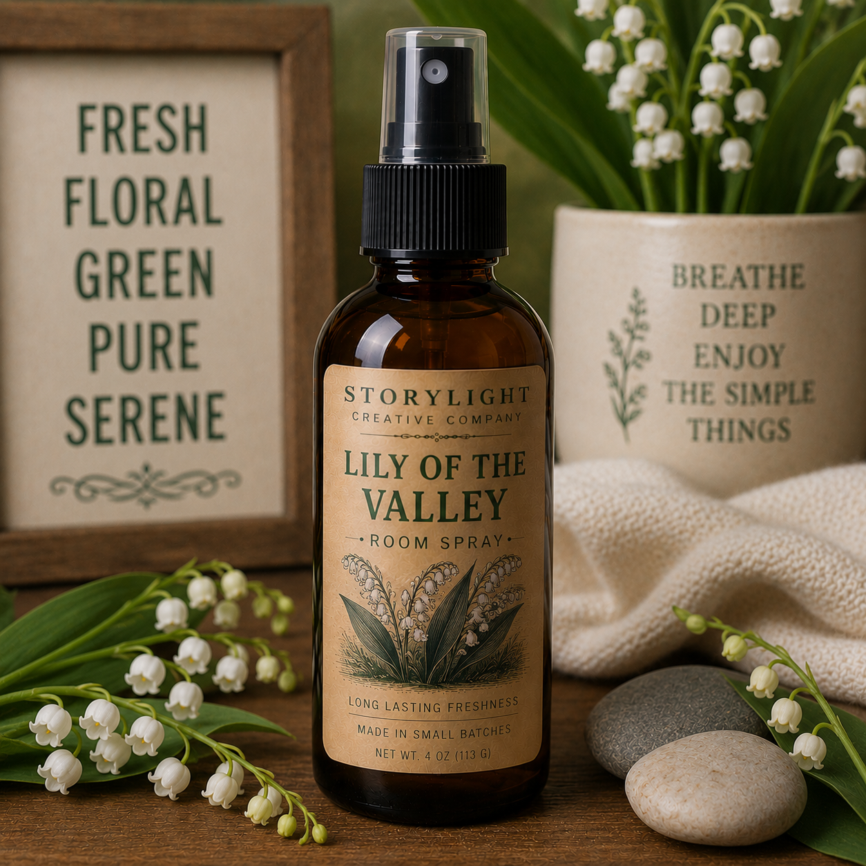 Lily of the Valley Room Spray 4oz | FLORAL * JUNIPER * BERRIES | Storylight Creative Co